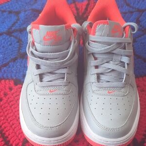 Nike Kids' Gray and Red Sneakers